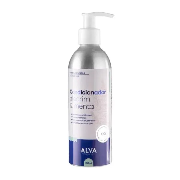 Condicionador Alva Vegano para Cabelos Mistos e Oleosos Alecrim e Menta 250ml COND ALVA 250ML MISTOS E OLEOSOS VEGANO