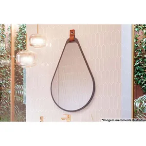 Espelho Quarto De Casal Gota 50x76cm Titanium - Mgm