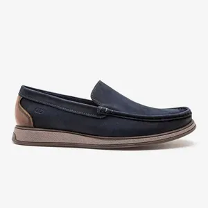 Mocassim Masculino Couro Nash Azul-Azul-40