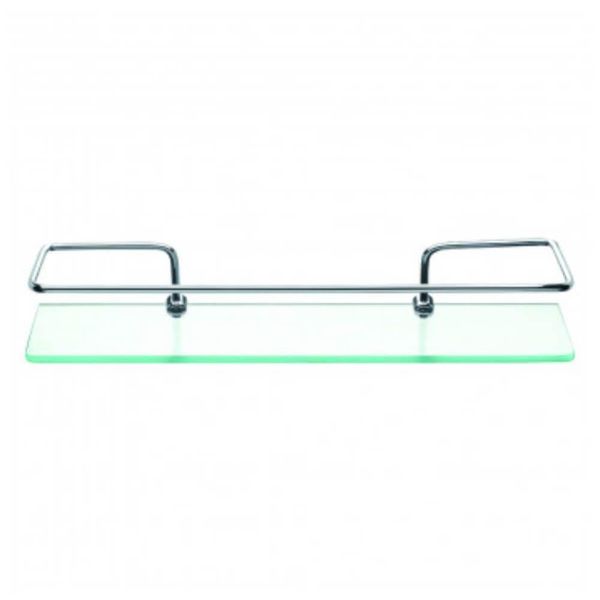 Prateleira De Vidro Com Haste De Metal 6mm 30x10cm - Pr3032-1 - Pincéis Atlas