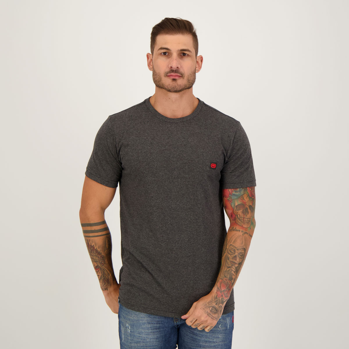 Camiseta Ecko Logo Basic I Cinza