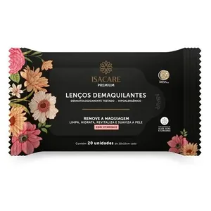 Lenços Umedecidos De Limpeza Facial Isacare 20 Unidades