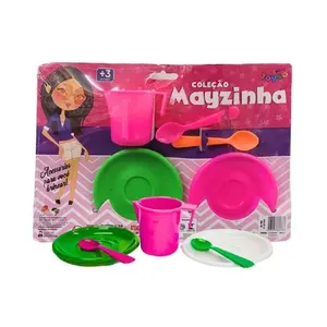 Kit de Brinquedos Infantis Mayzinha 968 0968A Faz de Conta Plástico Colorido Mini Toys Kit de Brinquedos Infantis Mayzinha 968 0968A Plástico com Acessórios Mini Toys