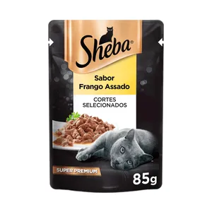 Ração Úmida Sheba Gatos Adultos Sachê Frango Assado 85 g