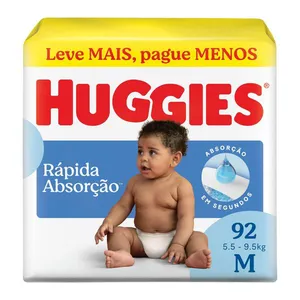 Fralda Huggies Tripla Proteção M 92 Unidades