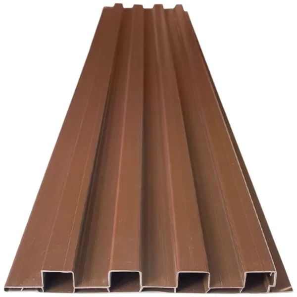 Painel Ripado Em PVC Plasmeg 300x20x2cm Castanho Urbano Peça 0,6m² (MP)