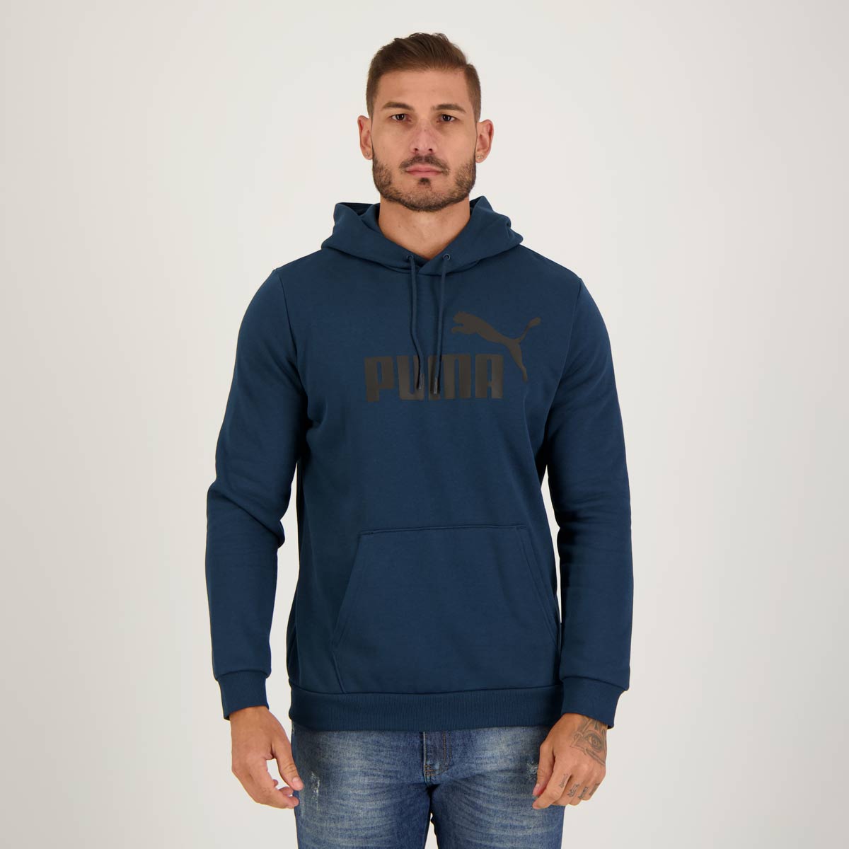 Moletom Puma ESS Big Logo FL S Marinho
