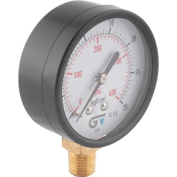 Manômetro Vertical 1/4" NPT 400PSI Aço Carbono 3714 028 - Genebre