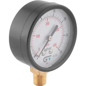 Manômetro Vertical 1/4" NPT 400PSI Aço Carbono 3714 028 - Genebre