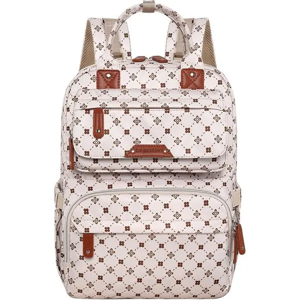 Mochila Para Fraldas De Bebês Unissex Legestori Rosa E Branco A-BI