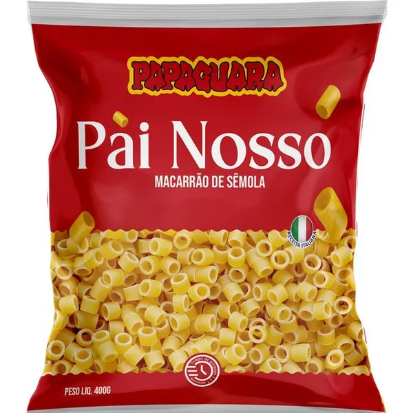 Macarrão de Sêmola Papaguara Formato Pai Nosso 400g