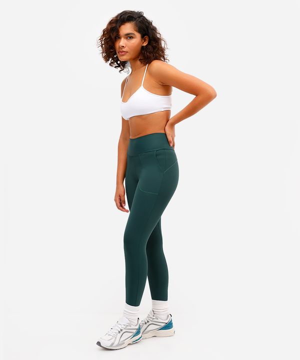 calça legging feminina esportiva de poliamida verde M