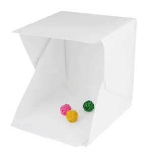 Mini Estudio Fotografico Portatil Led Tenda Box Com Iluminacao Usb Bivolt 2 Fundos Para Fotografia Ecommerce Cabine Comp