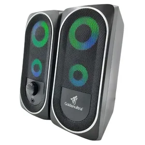 Caixa De Som Potente Para Computador Pc Subwoofer Led Rgb