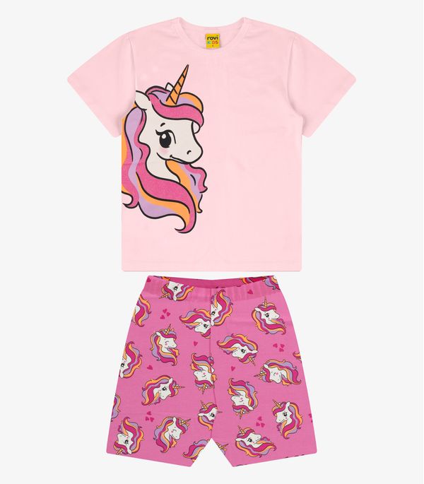 Conjunto Blusa com Ciclista Menina Rovi Kids Rosa 10