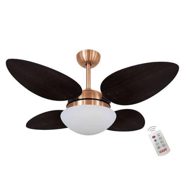 Ventilador Volare Petalo Quad Tabaco 220v E Controle Remoto