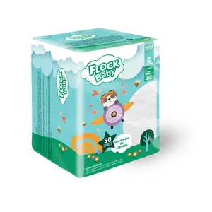 Algodão Quadrado Flock Baby 50 Unidades