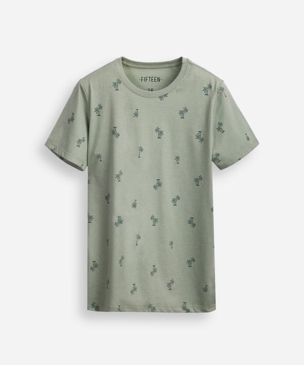 camiseta de algodão juvenil coqueiro verde 10