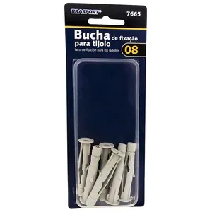 Bucha de Fixação 08 para Tijolo Baiano 6 Unidades 7665 - Brasfort