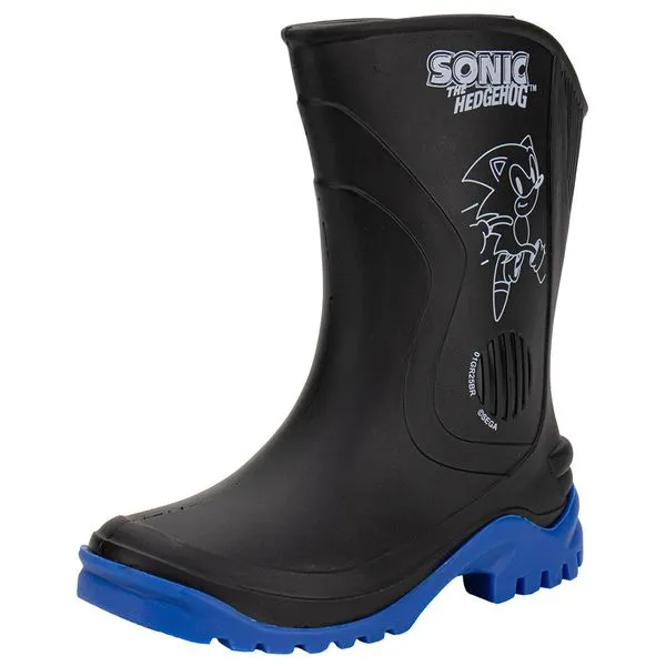 Galocha Infantil Masculina Sonic Faster Grendene Kids 23245 PRETO/AZUL 23/24