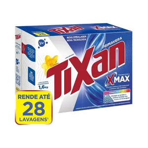 Sabão em Pó Tixan Ypê Primavera 1,6Kg Sabão em Pó Tixan Ativo Concentrado Sachê 1,6Kg