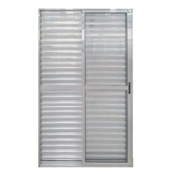 Porta Balcão 1619 de Correr em Alumínio Anodizado Brilhante 210x150 para Alvenaria Branco Porta Balcão 1619 de Correr em Alumínio Brilhante 210x150 para Alvenaria Branco