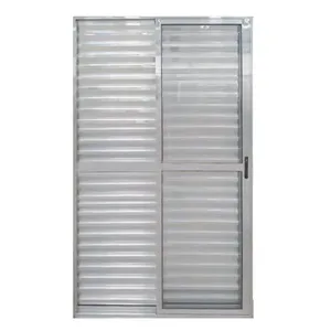 Porta Balcão 1619 de Correr em Alumínio Anodizado Brilhante 210x150 para Alvenaria Branco Porta Balcão 1619 de Correr em Alumínio Brilhante 210x150 para Alvenaria Branco