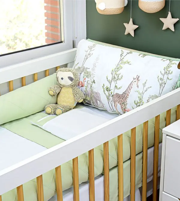 Kit Berço Floresta com 7 peças Verde