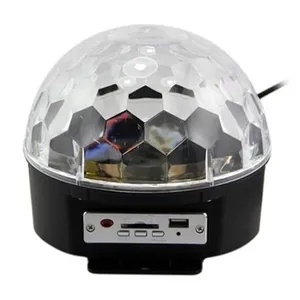 Globo de Luz Giratório LED LED com Sensor de Som Bluetooth USB 9 Cores 30W Preto Aquilae Globo de Luz Giratório LED LED 9 Cores 30W Bluetooth USB Preto Aquilae