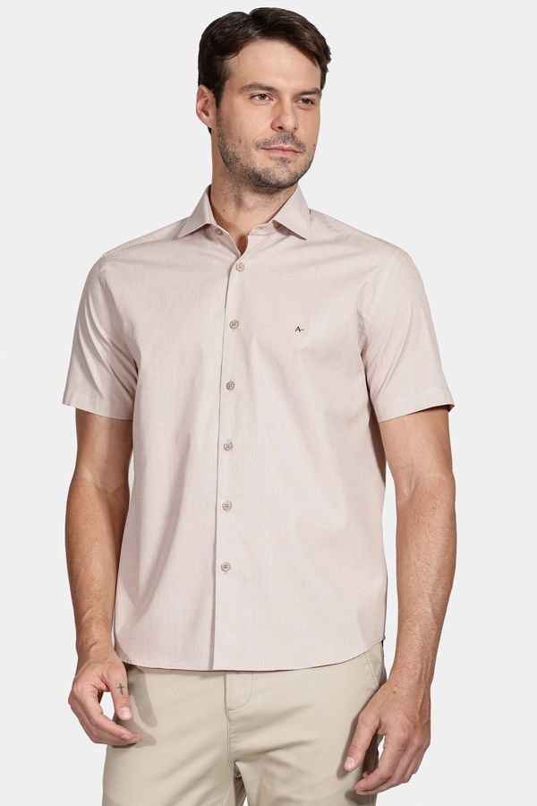 Camisa Regular Fio a Fio Areia - G