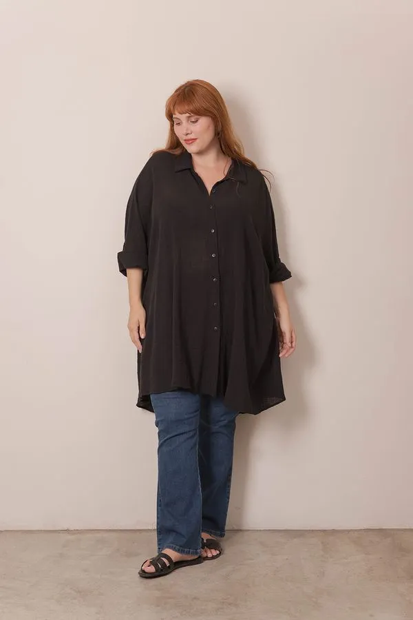 Chemise Ella Plus Size Preto-G