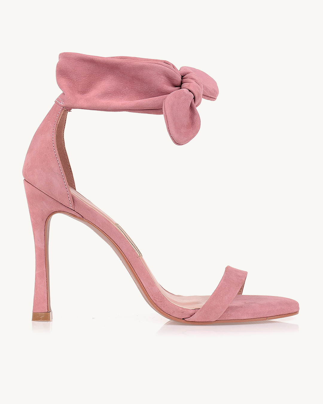 Sandália Salto Alto Nobuck Rosa