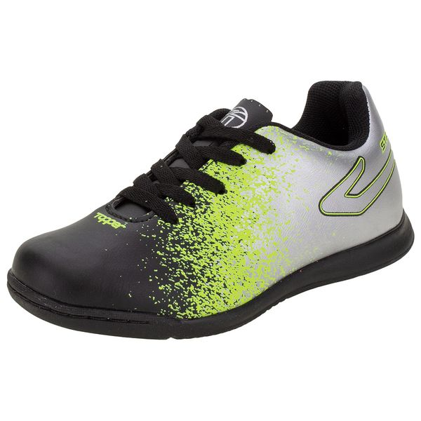 Chuteira Infantil Unissex Top Strike II Futsal Topper - TP01730001 PRETO/CINZA 28