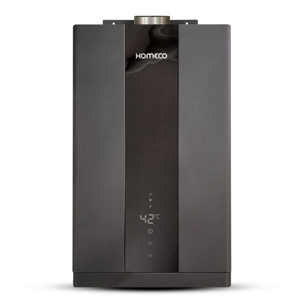Aquecedor de Água a Gás Home Digital 16L Bivolt Komeco Aquecedor de Água a Gás GN 16L Home Preto Digital Bivolt Komeco