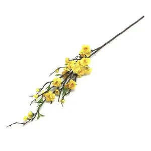Flor Galho de Pessegueira Amarela 91cm W52205AMCX216 - Winmax