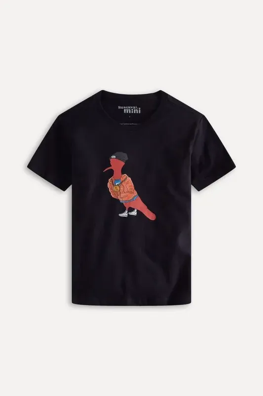 Camiseta Mini Pica Pau Musica Preto - 06