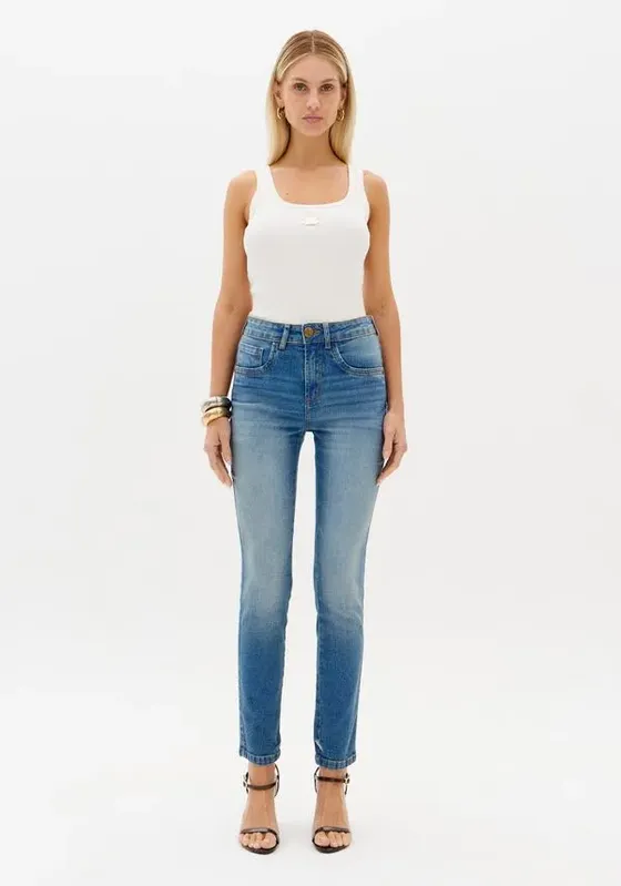 Calça Jeans Skinny Ankle Azul 34