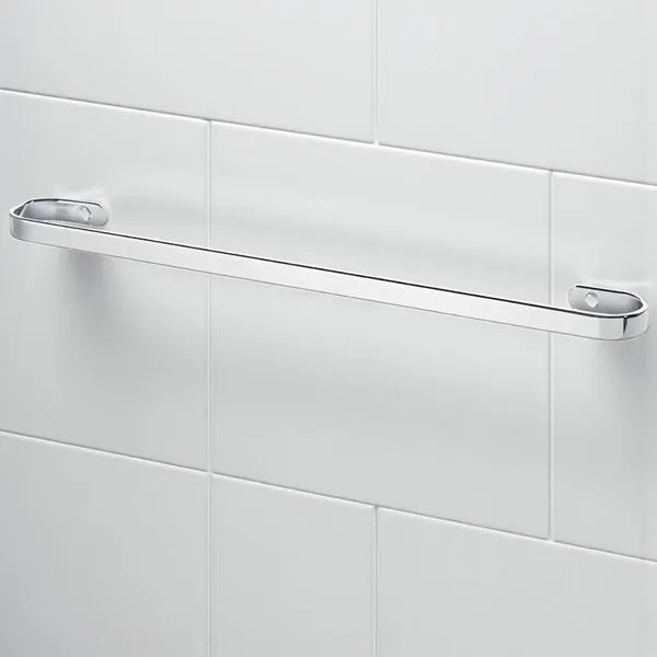 Porta Toalha de Banho 60cm em Alumínio Polido 4mm Resistente à Maresia Prata Casah Porta Toalha Banho 60cm Alumínio Polido 4mm Maresia Prata Casah