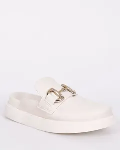 Mule Feminino Vizzano Pelica Com Aviamento Metálico Branco 35