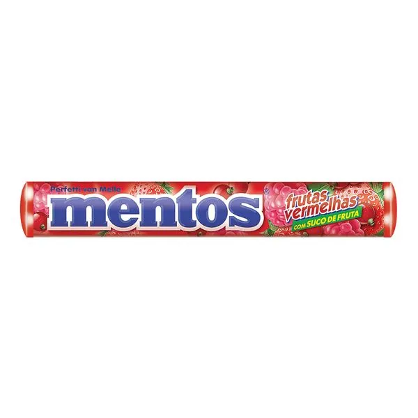 Bala Mentos Stick frutas vermelhas 14 unidadedes
