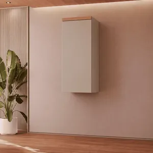 Armário Aéreo 40 cm 1 Porta Linea Brasil Allure | Jequitiba/Gris Fosco