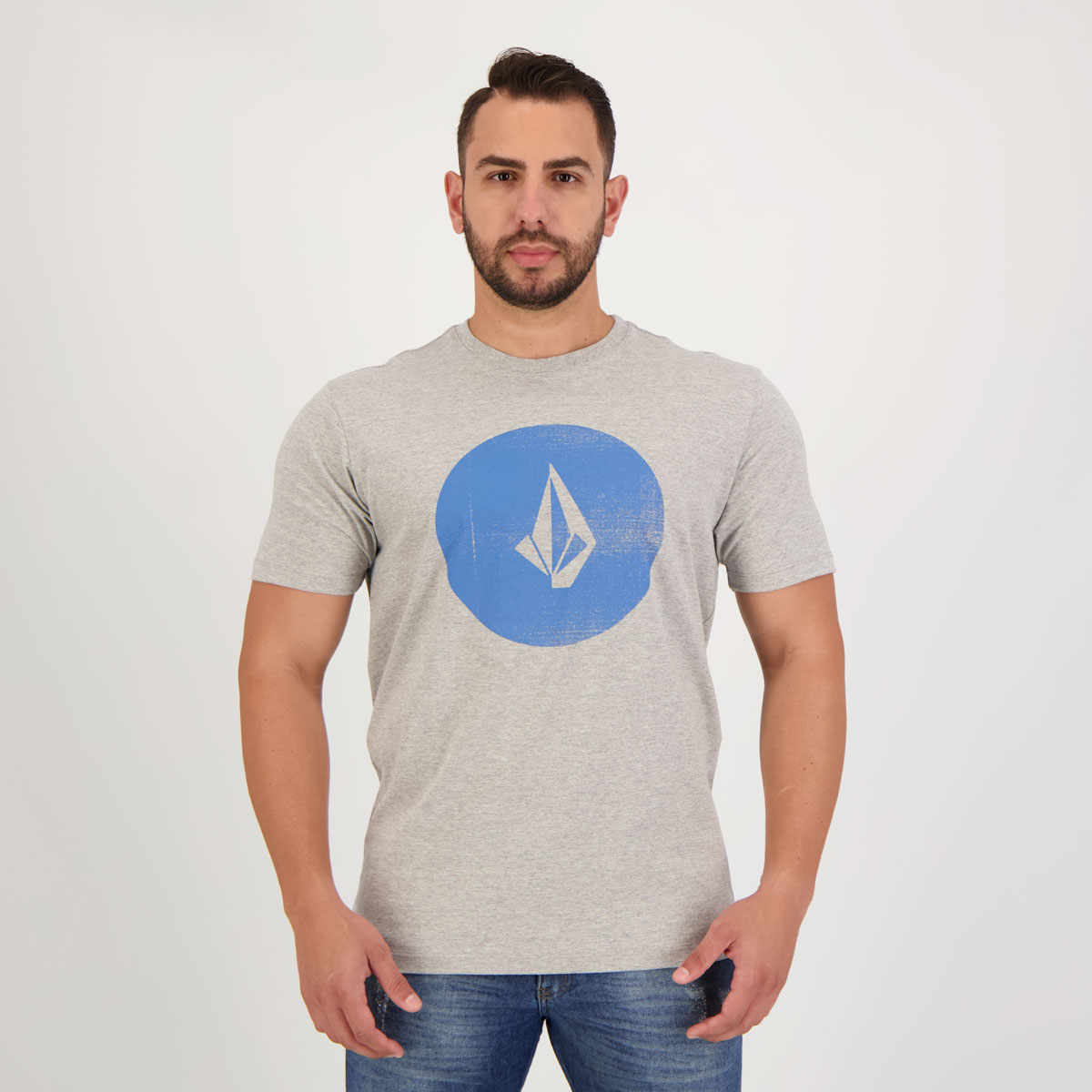 Camiseta Volcom Full Stone Classic Cinza