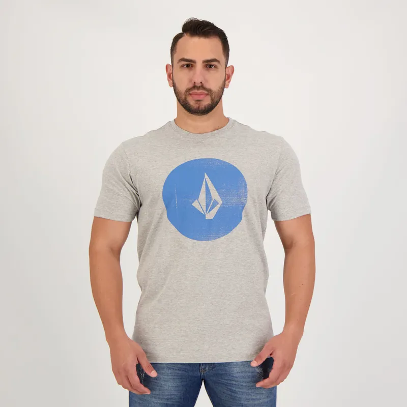 Camiseta Volcom Full Stone Classic Cinza