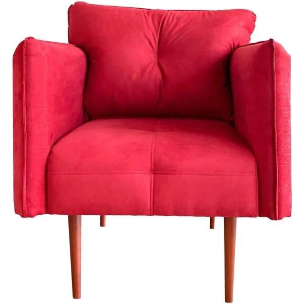 Poltrona Marjom Carmesim Velveten Bordô (MP)