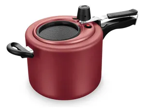 Panela De Pressão Fec Interno 4,5 Lt Visor Grande Cereja Mta