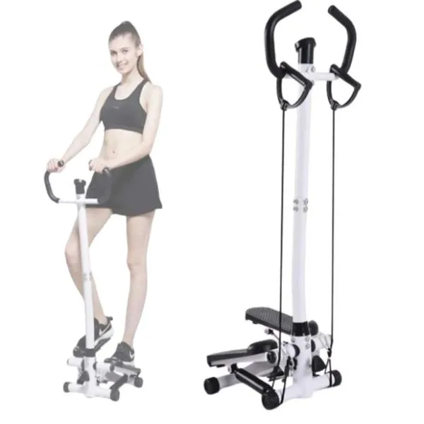 Mini Stepper Simulador de Escada com Display Digital Resistência Ajustável e Cordões Elásticos Mini Stepper Simulador de Escada com Display Digital e Cordões Elásticos
