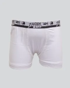 Cueca Boxer Infantil Lisa Branca 10