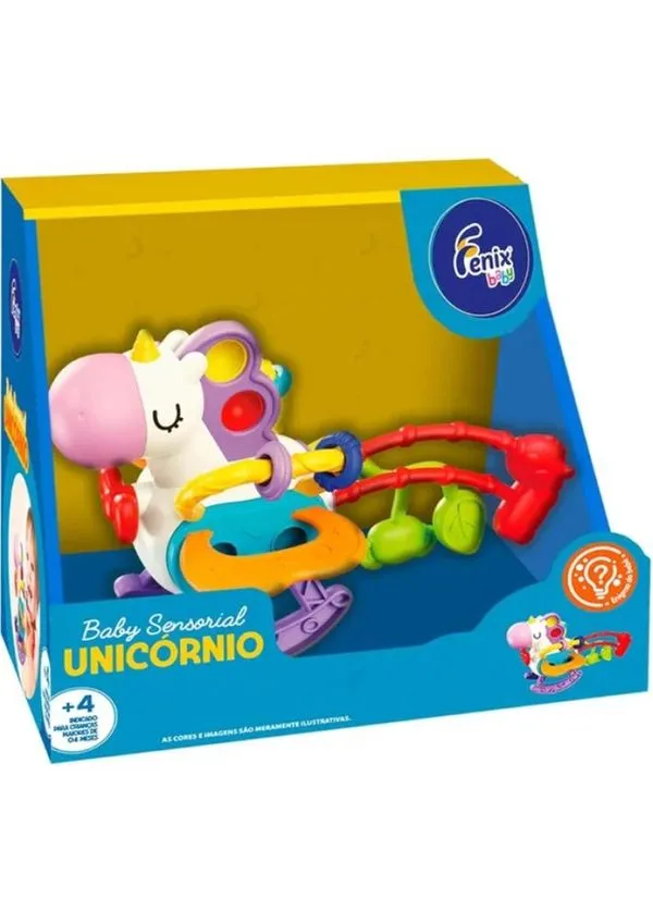 Brinquedo Baby Sensorial Unicórnio Fenix - FBB-398