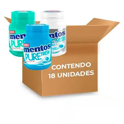 Mentos Pote Sortido contendo 18 unidades