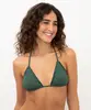 top cortininha fru fru com bojo proteção uv verde PP